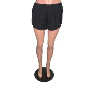 Nike Dri-Fit Short Black Elastic and Tie Waist Lining Black Hide Pockets Size M